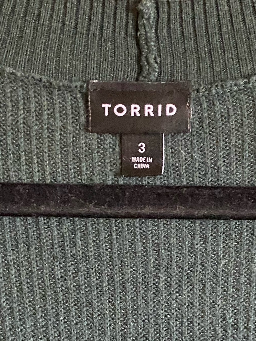 Women’s TORRID Dark Green Cardigan Sweater Size 2 - Picture 4 of 4